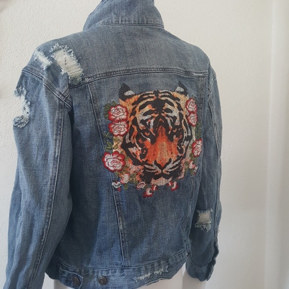 jean jacket tiger